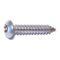 Midwest Fastener Sheet Metal Screw, #10 x 1 in, 18-8 Stainless Steel Button Head Torx Drive, 8 PK 77744